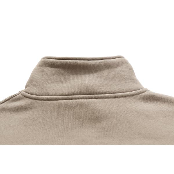 Дизайнер мужчины уличный капустник свитер Crop Top Slim 380g 95% хлопка Half Zip Stand Collar Street Wear капуста