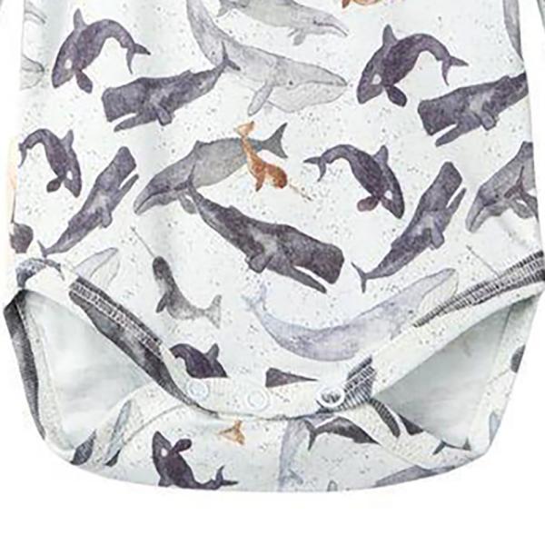 Baby Clothes New Design Cotton Fish Print Long Sleeve Baby jumpsuit Baby Romper