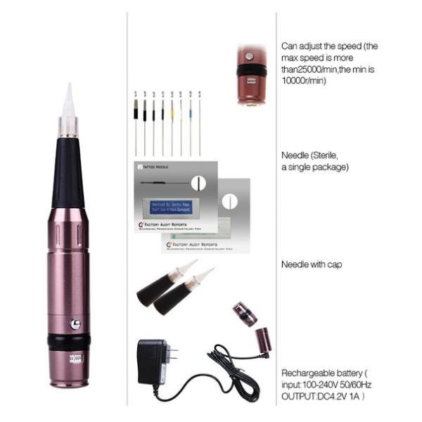 Rechargeable permanent makeup machine battery tattoo machine without wire