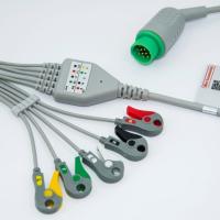Acessórios de monitoramento de cuidados médicos Biolight ECG cabo 12 pin 5 Leads Grabber extremidade de uma peça 3.4m tamanho