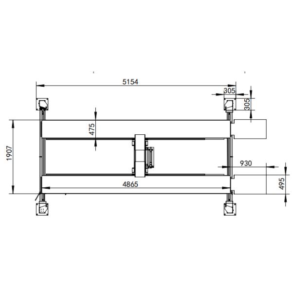 9000LBS Four Post Parking Lift Manual Lock Release 4 Post Hoist