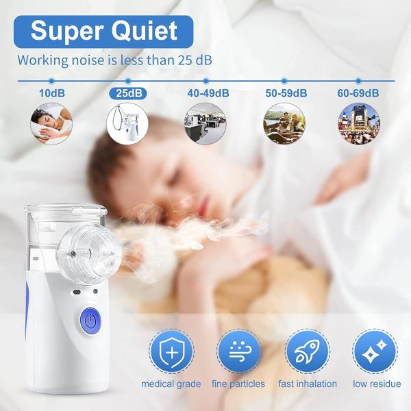 Quiet Efficient Portable Handheld Nebulizer Machine For Children Adults