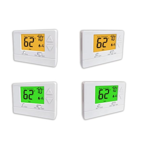 Riseem 24V Белый ABS ПК кондиционер Батарея Непрограммируемая Лучшие домашние термостаты для комнат системы HVAC