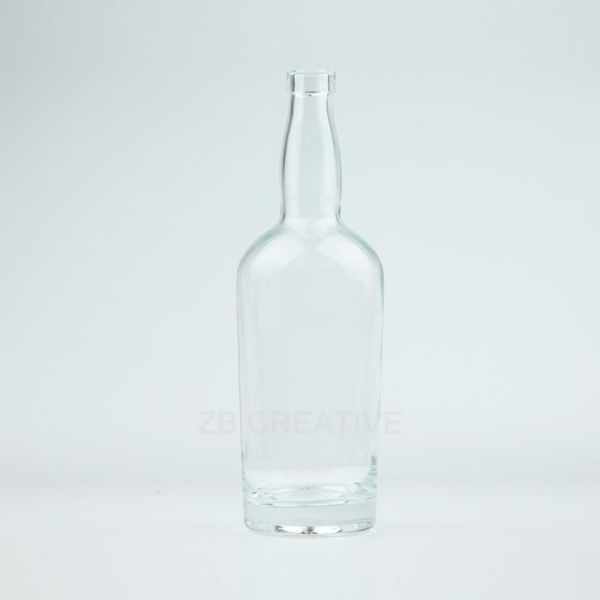 Cork Top Custom Tequila Bottles 650g 750ml Crystal White Bulk Empty Wine Bottles CY-841