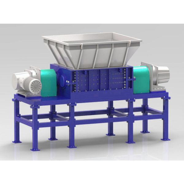 Waste Plastic Shredder Machine Double Shaft Scrap Tire Shredder