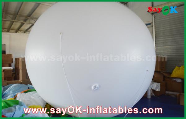 Balão inflável branco do hélio do PVC do diâmetro do gigante 2m para a propaganda exterior