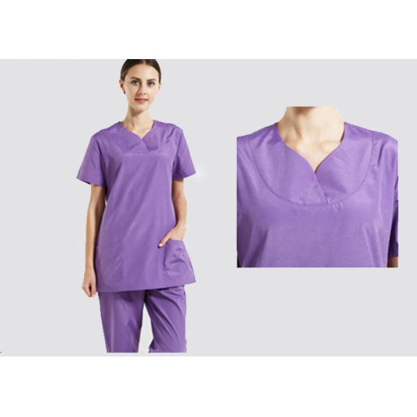 Hospital Female Scrubs Medical Uniforms , Ventilate Cotton Pretty Scrubs For Nurses