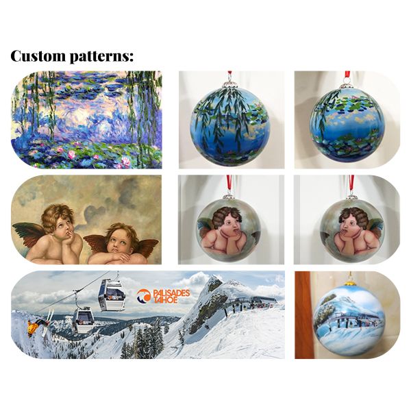 Wholesale Cardinal Bird Hand-Painted Glass Christmas Ball Ornament 3.9