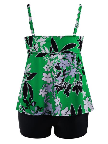 2018 New Plus Size One piece Swimsuit Floral Print Swimsuit Women Push up with