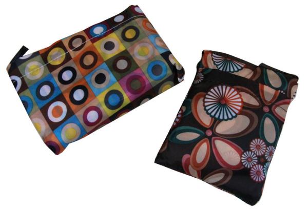 Flowered Nylon Storage Bags With Metal Chains For Gift Giving