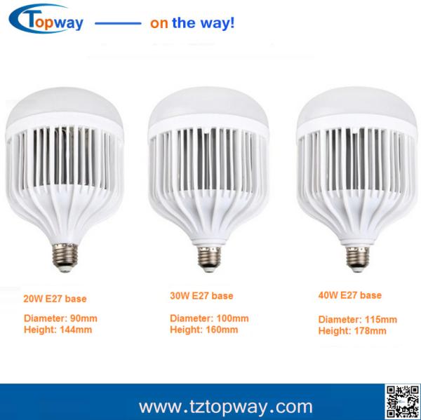 high quality AC100-240V e27 18w 24w 36w 50w 1000 lumen led bulb lamp