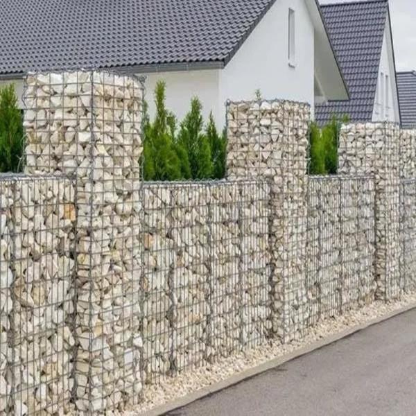 2.7mm Galvanized Gabion Box 2x1x1m Size with 8x10cm Cell Size Woven Gabion Mesh Basket