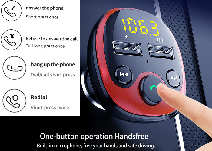 Переходник Usb Bluetooth карты 32G TF поддержки набора автомобиля HFP HSP Bluetooth для музыки автомобиля