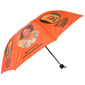 3 Fold Compact Election Season Campaign Umbrella Full Steel Frame Waterproof Polyester