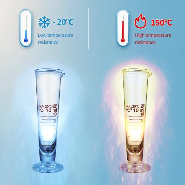 Lab Graduated Measuring Cup With Spout Wide Mouth Glass Conical Beaker Liquid Dispenser Measuring Cylinder