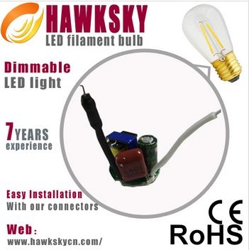 China Supplier CE ROHS Certification E27/E26 G45 Led Light Filament