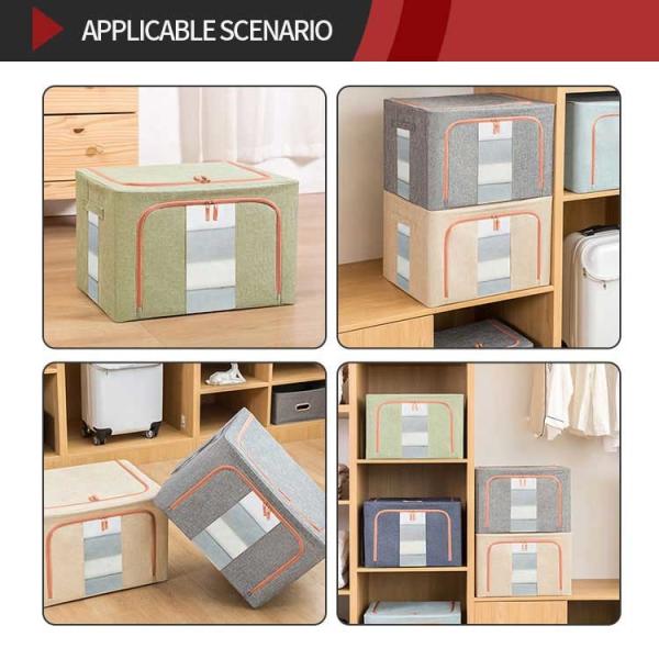 CE Portable Multifunctional Foldable Fabric Storage Box For Clothes Collapsible Reusable