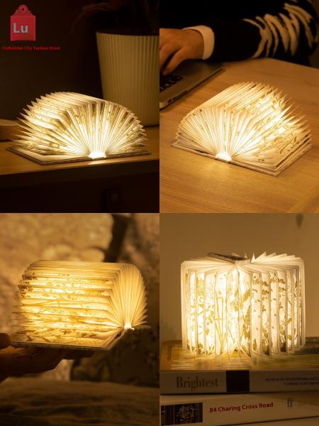 Eco Friendly Book Geometric Paper Lamp Decoration Museum Nightlight