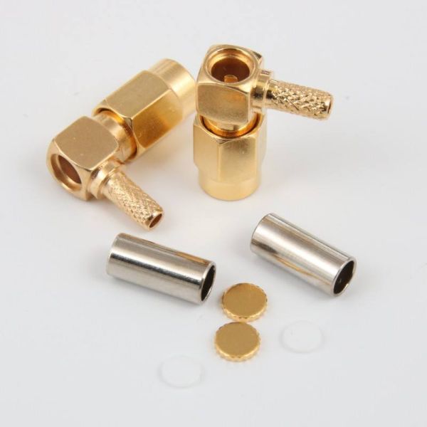 SSMA Male RF Connector with DC-35GHz Frequency Range 50Ω Impedance and IP67 Rating for RG316 RG174 Coaxial Cable