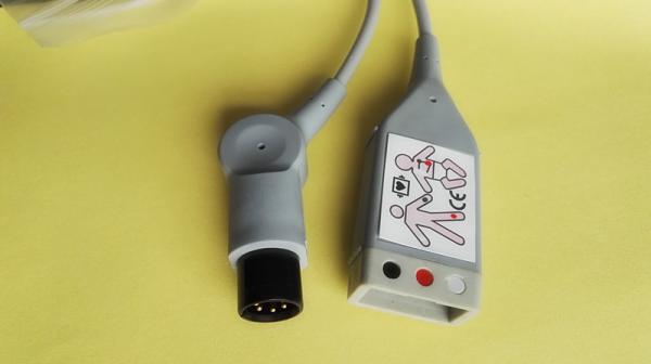 3 Lead ECG Lead Wires GE Medical Pro1000 AHA Type Standard 6 Pins Connector