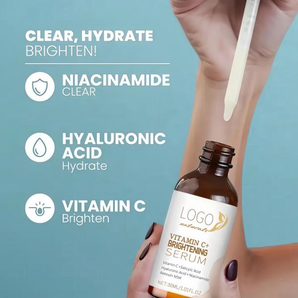 Vitamin C Serum Anti-Aging & Anti-Wrinkle Skin Care Rejuvenating Whitening & Cruelty Free Custom Logo Serum Vc