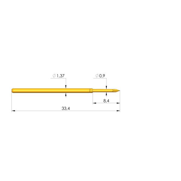 Gold-Plated ICT FCT Spring Test Probes for Circuit Boards GKS-100 Series