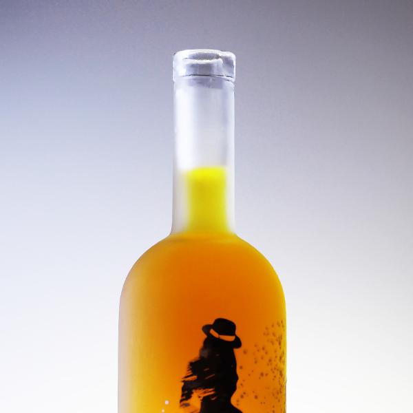 Wholesales 750ml 1000ml Frosted Decal Glass Bottle for Beer Vodka Whisky Spirits