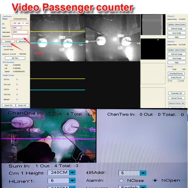 Dvr móvel do carro contrário do passageiro, alarme eletrônico MDVR do IR da cerca para o sistema de segurança da frota do ônibus