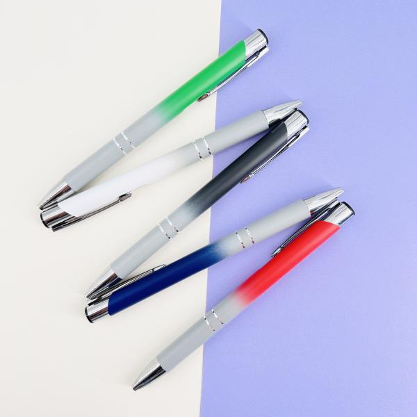 Nouveau stylo à bille à baril métallique de couleur dégradée en aluminium de 1,0 mm