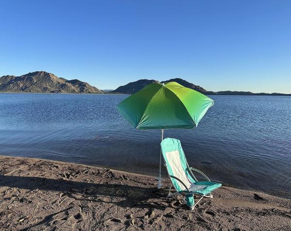 Camping Folding Chair With Umbrella, Recliner Chairs, Beach Chair Adults Camping Chair High Back with Umbrella