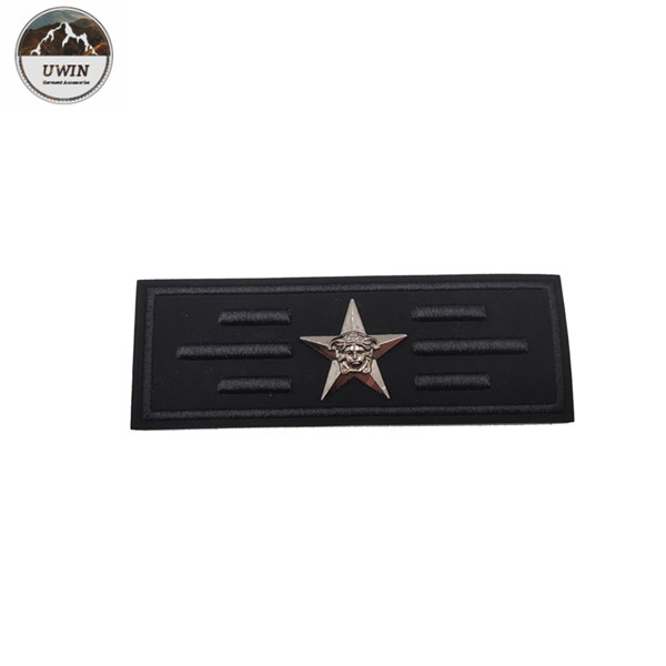 Non Toxic Materials Single Custom Patches , Custom Shoulder Patches Rectangle Shape
