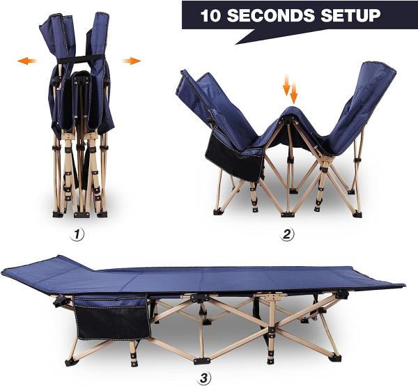Lightweight Portable Outdoor Products Camping Foldable Comfortable Single Bed Portable Sleeping Cot Camp Office