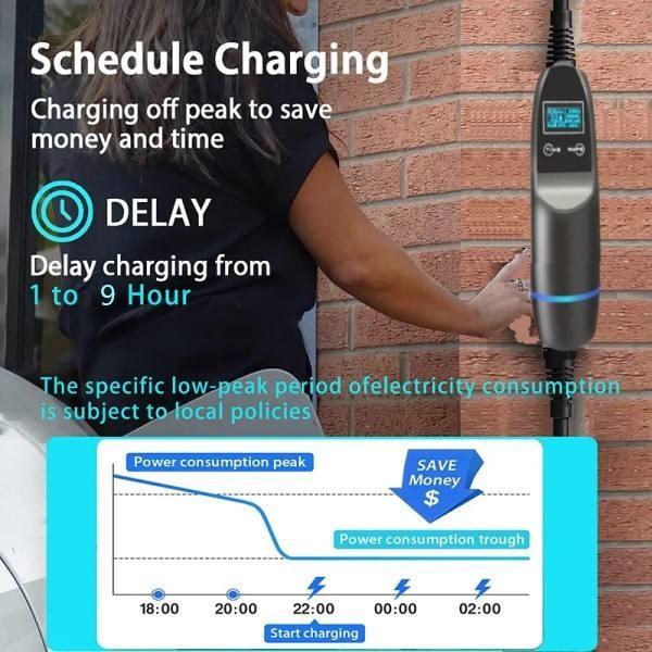 tipo portátil da estação de carregamento 16/32A - 2 carregador do Smart Home EV da tomada 3.5kW 7kW de GB/T