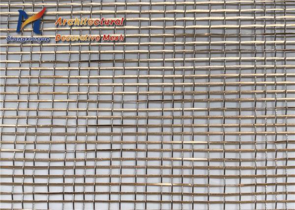 Metal decorativo de vidro laminado revestido Mesh Screen da rede de arame 0.8mm