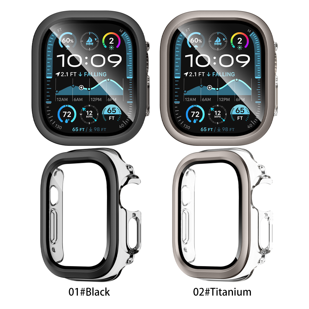 Trancparent Case for Apple Watch Ultra 2 49mm Series 10 42mm 46mm Bumper Frame Hard PC Cover Ultra 49mm Shell Protector