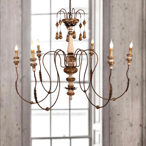 Vintage wood chandelier lighting for home lighting (WH-CI-75)