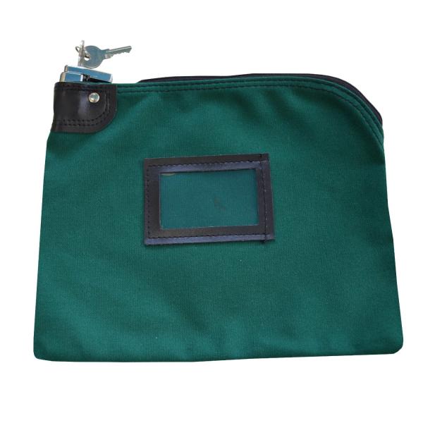 Heavy Duty Zipper Bank Bags Made From Durable 70D Nylon With Embossed Logo And Locking Security For Secure Cash Handling