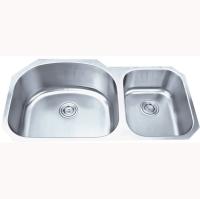 Lavabo doble de acero inoxidable cepillado tamaño grande del fregadero de cocina de Undermount