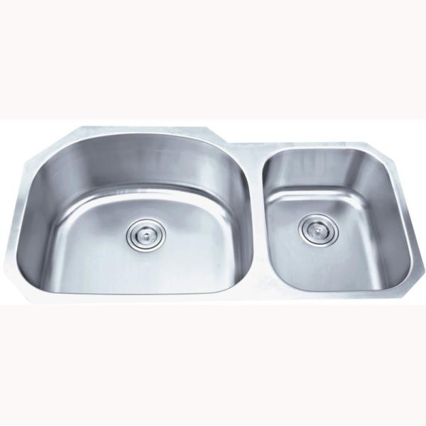 Big Size Brushed Undermount Stainless Steel Kitchen Sink Double Basin