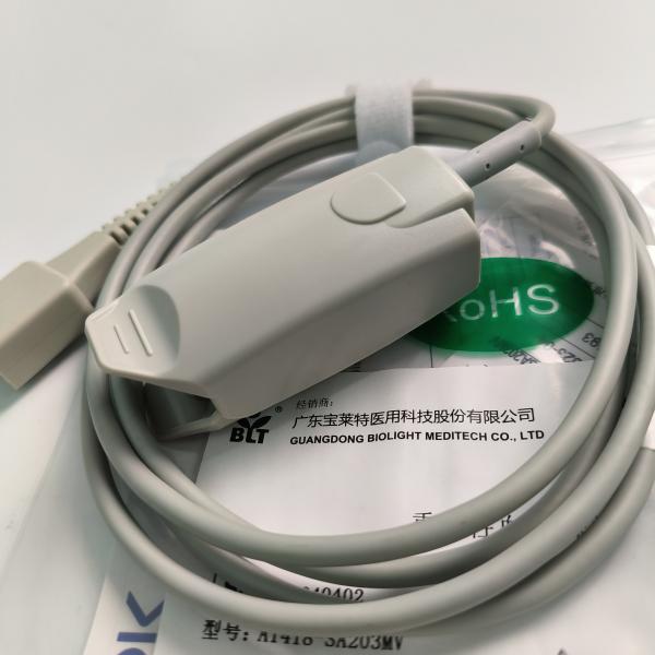 Оригинальный разделенный взрослый пальцевой клип Кровный кислородный зонд зашифрованный 9 пин DB9 Трапецидный PN 15-100-0013
