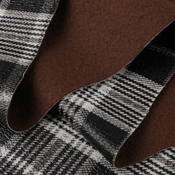 Комфорт Фальшивая сумочка PU Кожа Шотландский стиль Пладовый мягкий бархатный дно