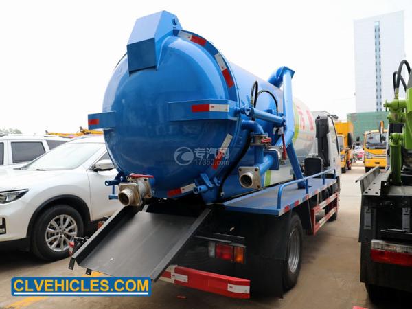 ELF 98hp ISUZU Sewage Suction Truck Small 3000L 4000L Single Double Cab