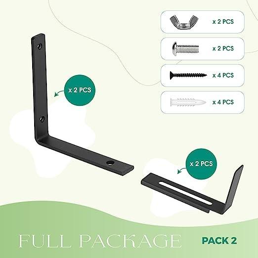 Rack Planter Box Bracket Adjustable Hang Window Box Holder for Hanging Flower Pot Stand