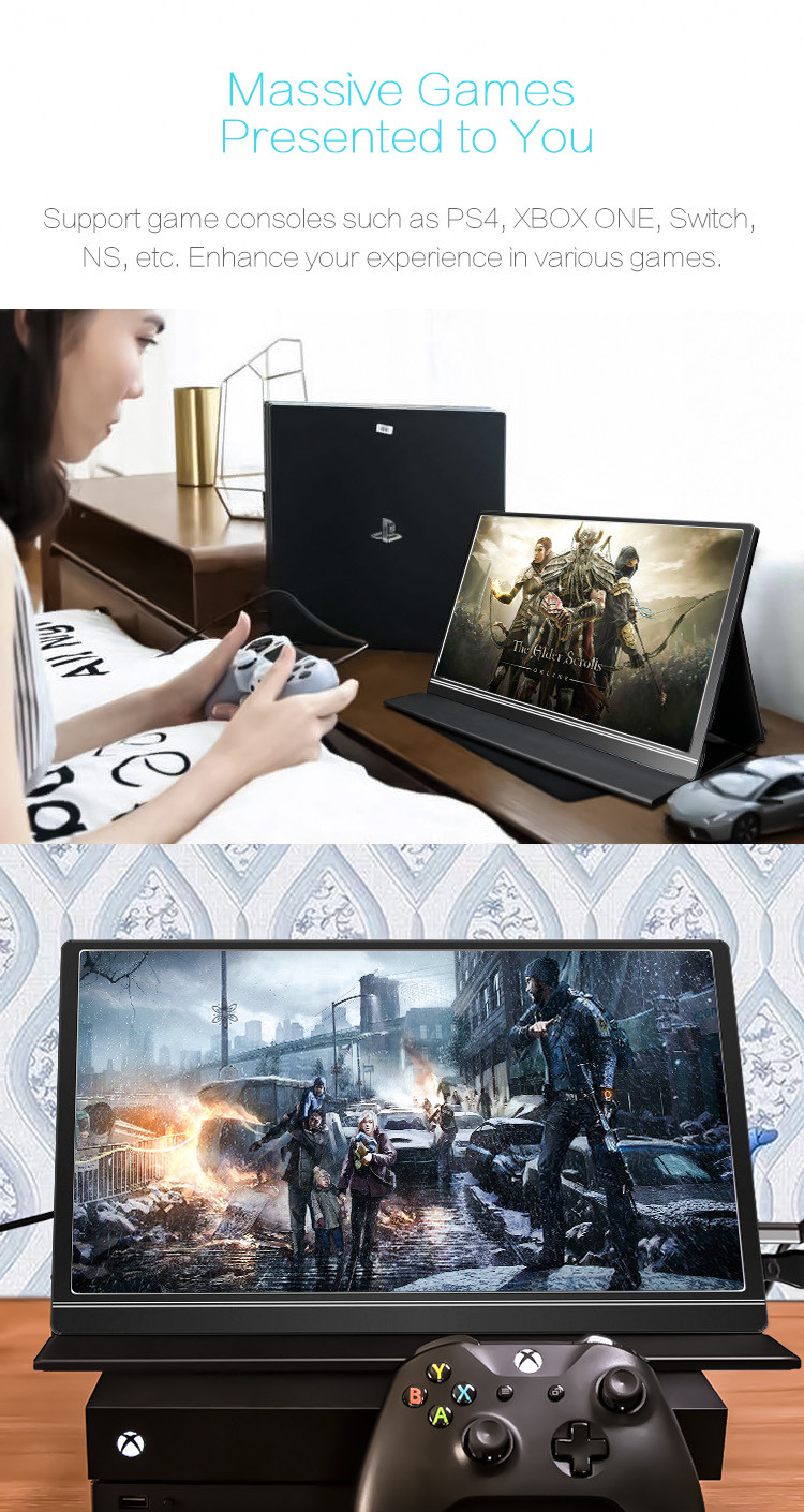 15,6 дюйма IPS синхронизировал монитор игры экрана 1080P HDR портативный