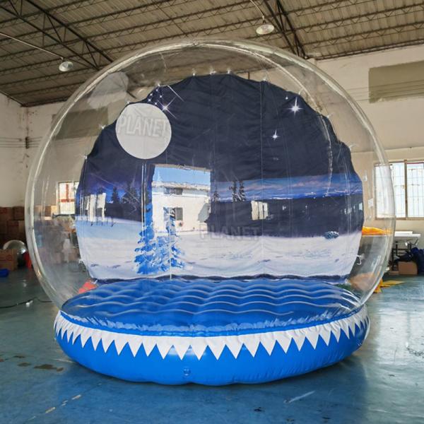Outdoor Party Promotion Event Inflatable Christmas Snow Globe Bubble House Photo Booth  For Rental