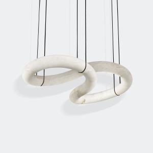 Chandelier de luxe en alabaster 70W Chandelier en pierre naturelle