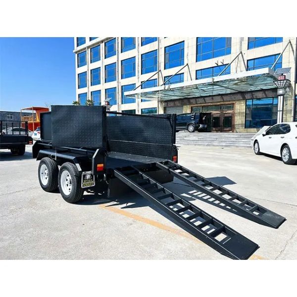Remorques basculantes hydrauliques à deux essieux 9x6 galvanisées à chaud