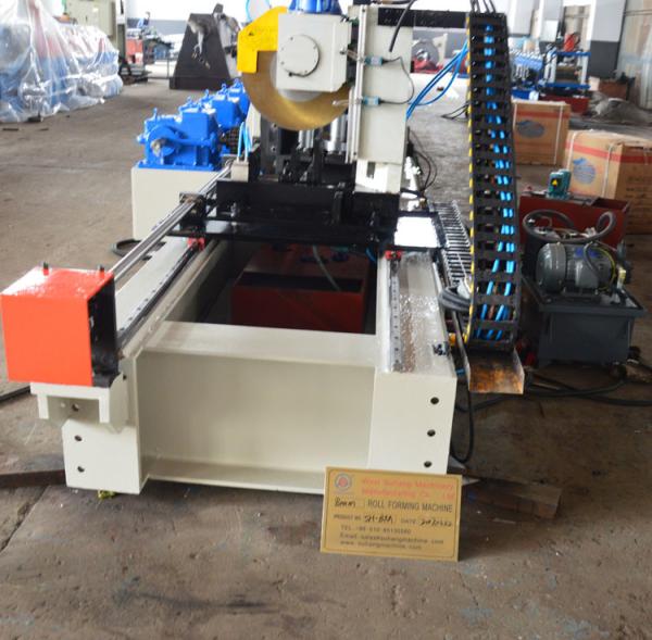 Customized Cold Beam Rack Steel Roll Forming Machine With Fly Saw Cutting