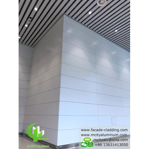 Алюминиевое облицовка фасада с покрытием в порошке белого ПВДФ алюминиевого листа