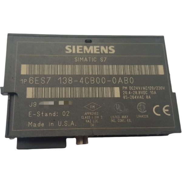 SIEMENS 6ES7138-4CB00-0AB0 SIMATIC DP, POWERMODULE PM-E для ET 200S; UC 24V - 230V с диагностикой и резервным копированием